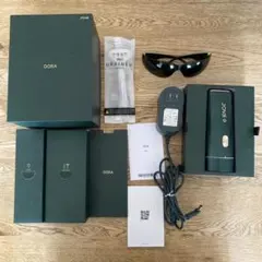 DORA 脱毛器 ダークブルー 充電器・ゴーグル付き - メルカリ