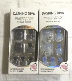 ペディキュア2種　ダッシングディバ　マジックプレス　ネイルチップ フット　足a