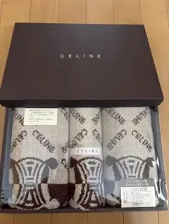 未使用✨CELINE セリーヌ タオルケット　コットン100% 馬車ロゴ 未使用✨CELINE セリーヌ タオルケット コットン100% 馬車ロゴ - メルカリ