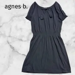 ＊agnes b.＊【L】チュニック　リボン　フリンジ　日本製　ウエストギャザーのサムネイル