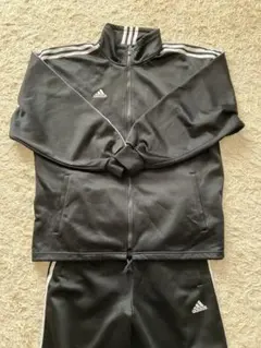adidas ジャージ上下セット Lサイズ 黒