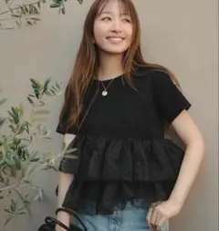 NATURAL BEAUTY BASIC カットドビーティアードカットソー 半袖のサムネイル