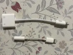 Lightning変換3.5mmイヤホンジャック&充電2本組