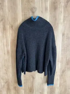 ビューティーアンドユース　カラーネップライン タートルネック ニット