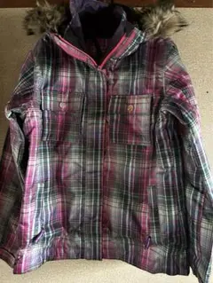 kissmark チェック柄 スキー　スノーボードジャケット パンツ　L