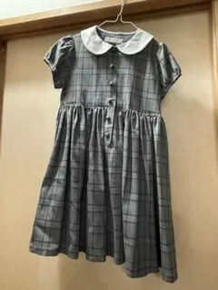 CHOPINショパン 120 グレー 襟付き 半袖ワンピース 小学校受験 - メルカリ