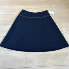 インディヴィ　台形スカート　ネイビー　38