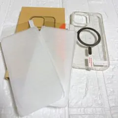 iPhone14プロマックス クリアケース ガラスフィルム付きMagSafe対応