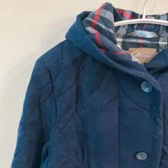 Jessica 【12】フード付きネイビー ロングコート 秋冬