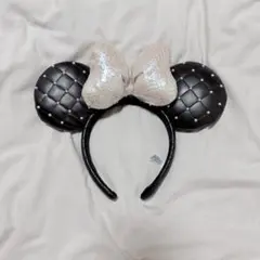 ディズニー カチューシャ キルティング 黒