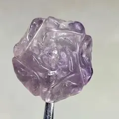 TP521-2 アメジスト牡丹の花　天然石ビーズパーツ