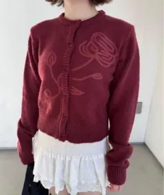 【Seoup】ネンネストア 花刺繍カーディガンのサムネイル