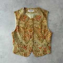 【美品】ペイズリー ベスト ジレ 昭和レトロ ヒッピー 70s vintageのサムネイル