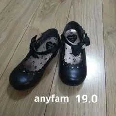 anyfam ブラック フォーマルシューズ 19.0