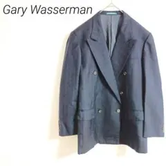 Gary Wasserman ダークブルー ダブルブレストジャケット　ビジネスＦ
