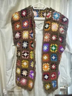 値下げ……中細で編んだ……グラニースクエアのベスト