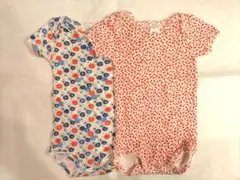 PETIT BATEAU 花柄 ロンパース 2枚セット 6m 67cmのサムネイル