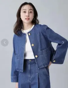 UNTITLED アンタイトル　ヴィンテージ　デニムジャケット ノーカラー　1