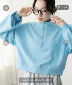 WEGO/ハーフジップショートスウェット