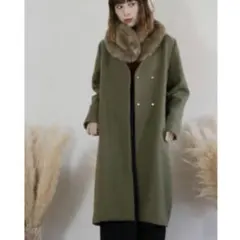 KBF カーキ ロングコート