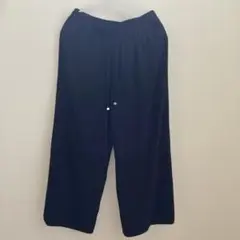 レディース Lサイズ レーヨンパンツ　ブラック　リラックスパンツ