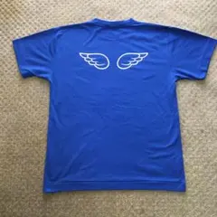 天使の羽根Tシャツ　鹿の子メッシュ　ロイヤルブルー