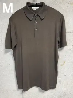 ★JOHN SMEDLEY ブラウンMポロシャツ ジョンスメドレー