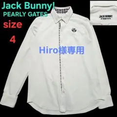 Jack Bunny! パーリーゲイツ　起毛シャツ サイズ4　男女　白　秋冬春