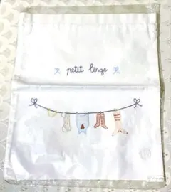Maison de FLEUR 巾着袋 petit linge 刺繍
