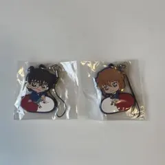 【未開封】江戸川コナン、灰原哀　ラバーストラップ