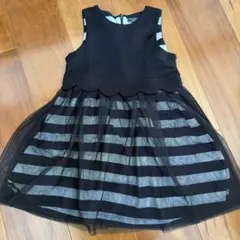Hush Hush ワンピース 110サイズ ブラックストライプ
