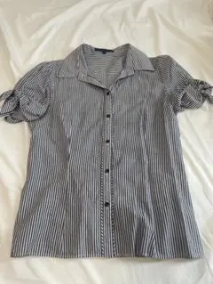 ANAYI ストライプ 半袖シャツ 38