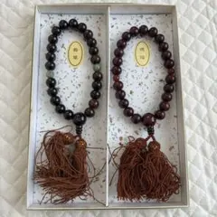 木製房付き数珠2個セット