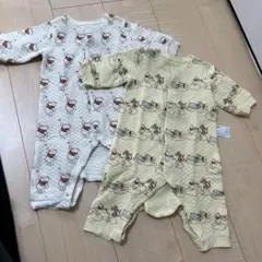 【お値下げ可】UNIQLO Disney プーさん　長袖ロンパースセット