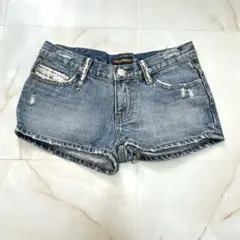 スパンコール デニムショーパン Y2K 平成ギャル S レディース 00s