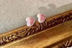 ヨーロッパ　フランスアンティーク　ヴィンテージ　薔薇　ハート　イヤリング