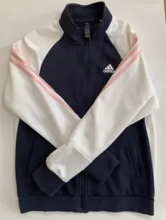 adidas ジャージ 上下160 ネイビー/ホワイト/ピンク