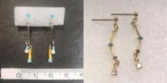 【新品】樹脂ビーズピアス　揺れる　華奢　金属アレルギー対応　小さめ　カラフル綺麗