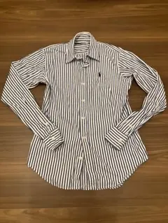 RALPH LAUREN SPORT ストライプシャツ 青　ラルフローレン