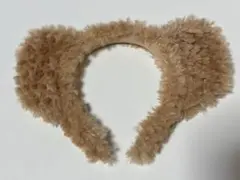 ベージュファー耳付きカチューシャ　ダッフィー