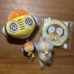 ケロロ軍曹 クルル曹長セット 前髪クリップ 缶バッチ キーホルダー ガチャガチャ