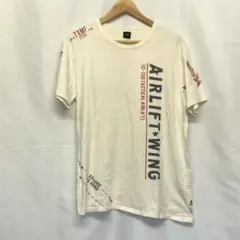 アヴィレックス Tシャツ L 白 AIRLIFT WING プリント L1927