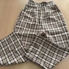 ピンクラテ　チェック柄パンツ XXS/140