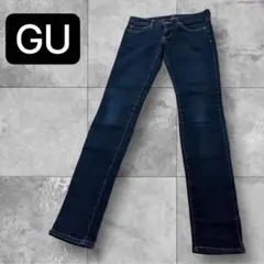 GU ダークブルー スキニーデニム L⑥