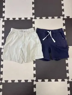 アイボリー・ネイビー ハーフパンツ 2点セット