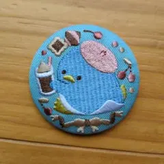Sanrio タキシードサム 刺繍缶バッジ　サンリオキャラクターズ　新品未使用のサムネイル