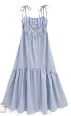 GRL リボンストラップギャザーキャミワンピース[tg671]