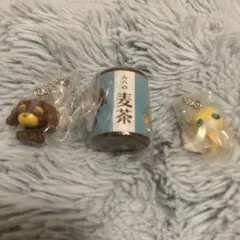 お茶犬セット チョコボーロ キーホルダーとコインシリンダー