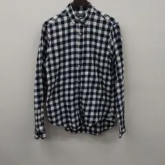 (7) ZARA MAN ネルシャツ ネイビー×ホワイトチェック