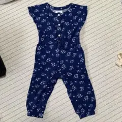 OLD NAVY ネイビー花柄ロンパース 2T